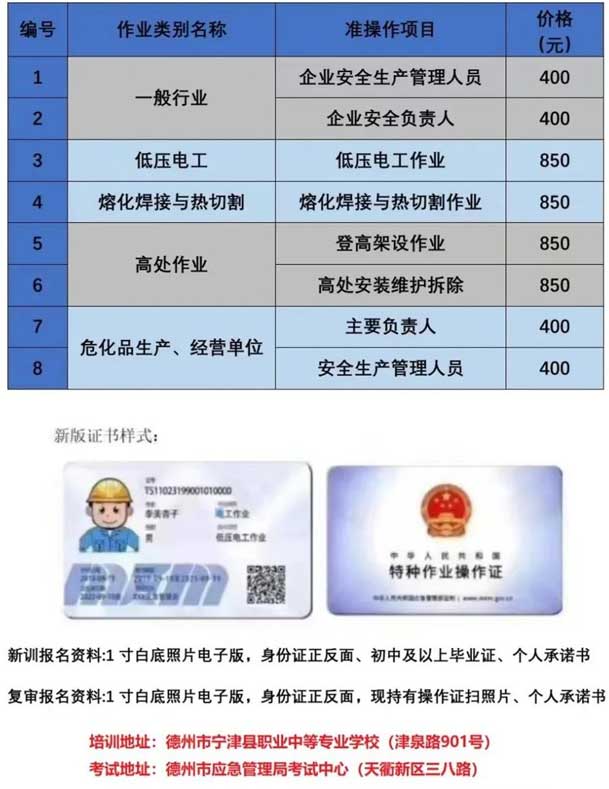 特種作業(yè)操作證